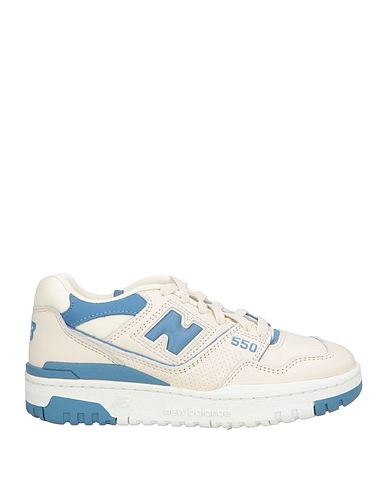 NEW BALANCE Sneakers White Leather, Textile fibres