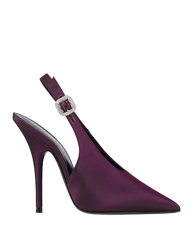 SAINT LAURENT Pump Purple Textile fibers
