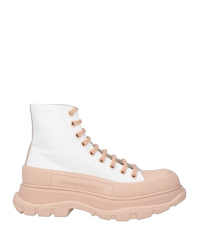 MCQUEEN Ankle boot White Textile fibers