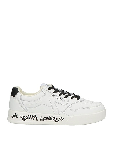 REPLAY Sneakers White Leather, Synthetisches Material