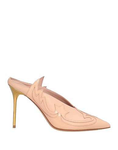BALMAIN Mules and clogs Blush Calfskin