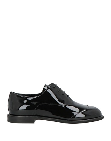 GIORGIO ARMANI Laced shoes Black Leather