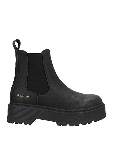 REPLAY Ankle boot Black Synthetisches Material, Textile fibres