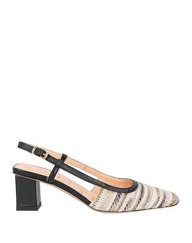MATTEO PITTI Bologna Pump Ivory Leather, Textile fibers