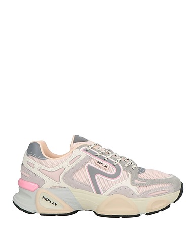 REPLAY Sneakers Ανοιχτό ροζ Δέρμα, Ίνες υφασμάτων, Συνθετικό υλικό