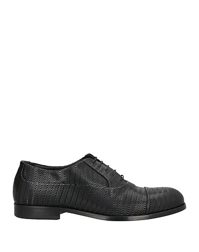 GIOVANNI CONTI Laced shoes Black Leather
