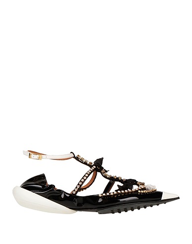 13 09 SR Ballet flats Black Leather
