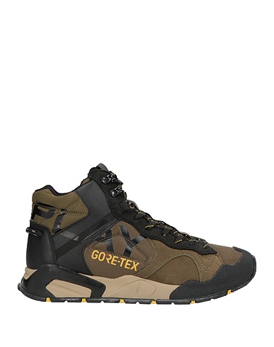 REPLAY Sneakers Khaki Leather, Textile fibres