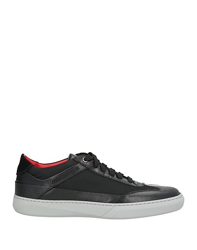 SANTONI Sneakers FOR AMG Black Leather, Textile fibers