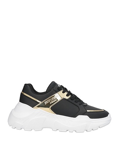 JUST CAVALLI Sneakers Black Leather, Polyurethane