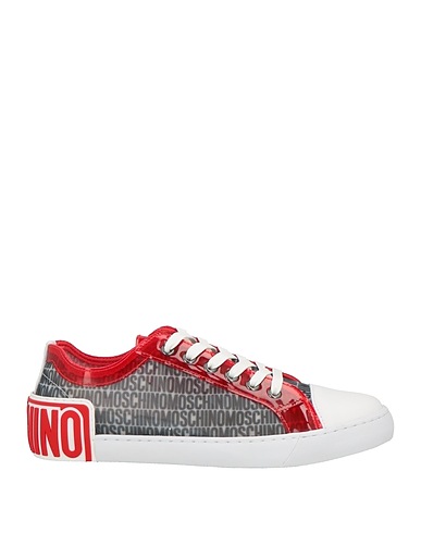 MOSCHINO Sneakers COUTURE Red Leather, Textile fibers, Rubber