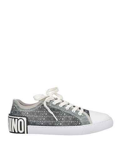 MOSCHINO Sneakers COUTURE White Leather, Textile fibers, Rubber