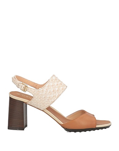 TOD'S Sandals Camel Leather