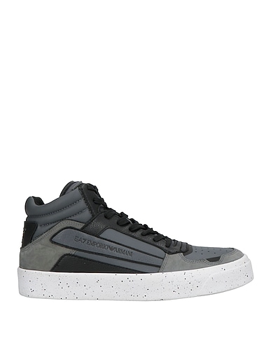 EA7 Sneakers Grey Leather, Synthetisches Material