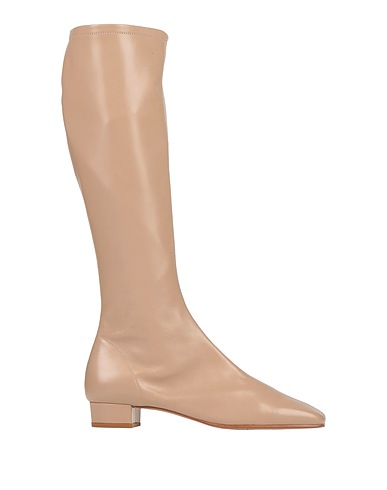 BY FAR Stiefel Beige Leder