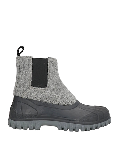 DIEMME Ankle boot Grey Rubber, Textile fibres