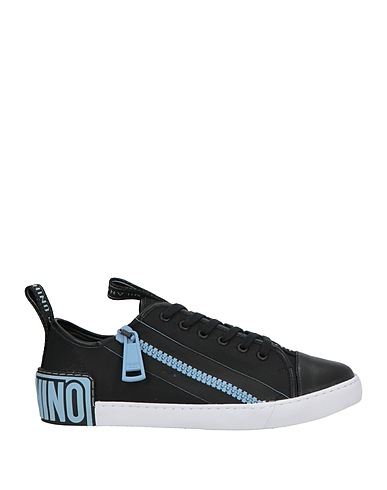 MOSCHINO Sneakers Black Textile fibers, Leather