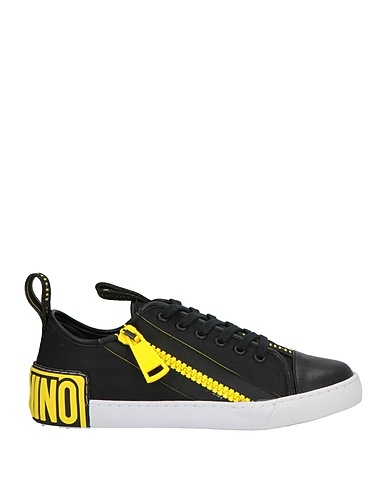 MOSCHINO Sneakers Black Textile fibers, Leather