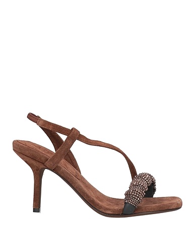 BRUNELLO CUCINELLI Sandals Dark brown Leather