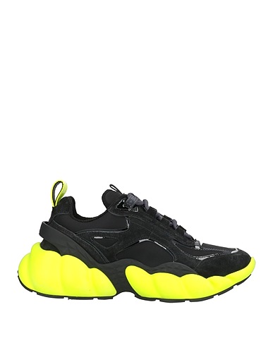 MCM Sneakers Black Leather, Textile fibres