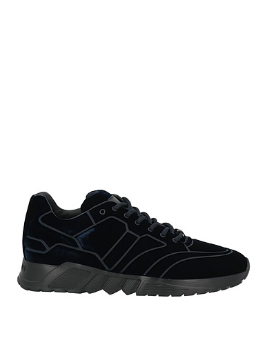 GIORGIO ARMANI Sneakers Midnight blue 65% Viscose, 35% Cupro, Calfskin