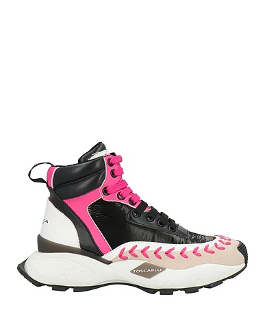 TOSCA BLU Sneakers Black Leather, Textile fibres