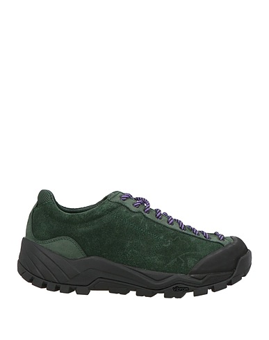 DIEMME Ankle boot Dark green Leather, Textile fibers