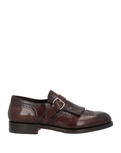 SANTONI Loafers GOODYEAR Dark brown Leather