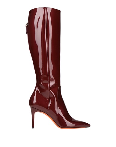 SANTONI Boots Burgundy Leather