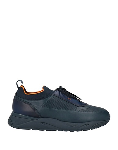 SANTONI Sneakers INNOVA BY SANTONI Navy blue Leather, Textile fibres