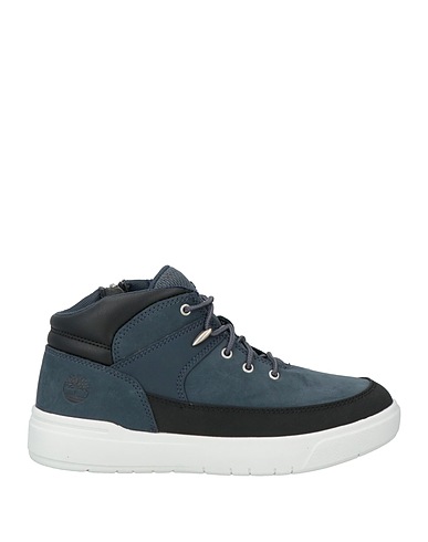 TIMBERLAND Ankle boot Navy blue Leather, Textile fibres