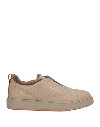 SANTONI Sneakers Taupe Leather