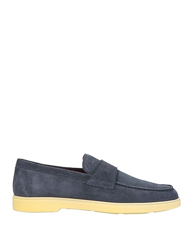 SANTONI Loafers Navy blue Leather