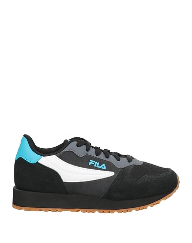 FILA Sneakers Black Leather, Textile fibers