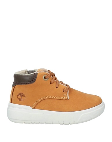 TIMBERLAND Ankle boot Camel Leather, Textile fibres