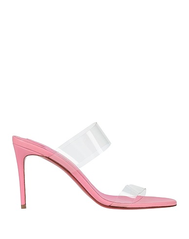 CHRISTIAN LOUBOUTIN Sandals Transparent Thermoplastic polyurethane, Leather