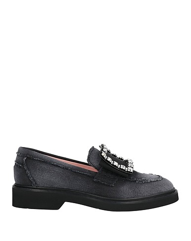 ROGER VIVIER Loafers Charcoal Textile fibres