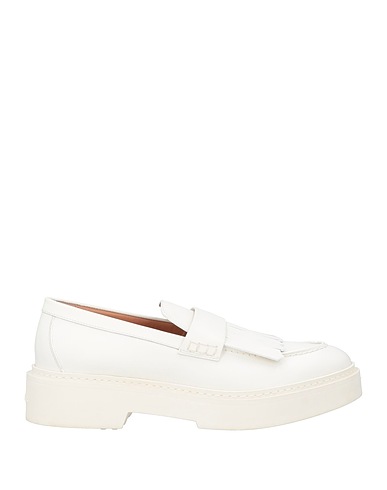SANTONI Loafers White Leather
