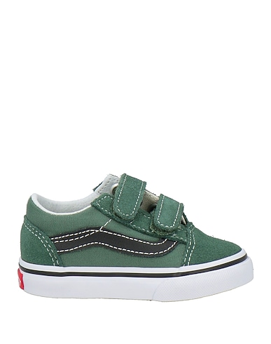 VANS Sneakers Military green Leather, Textile fibres