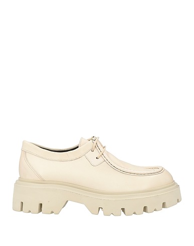 PAVIN Laced shoes Cream Leather