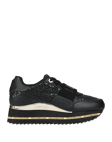 REPLAY Sneakers Nero Materiale sintetico, Fibre tessili