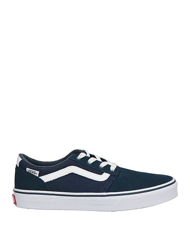 VANS Sneakers Midnight blue Leather, Textile fibers
