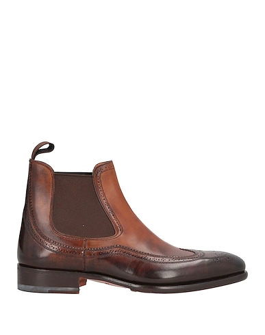 SANTONI Ankle boot Brown Leather