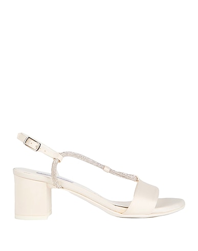 VICTORIA CHRIS Napoli Sandals Ivory Textile fibers