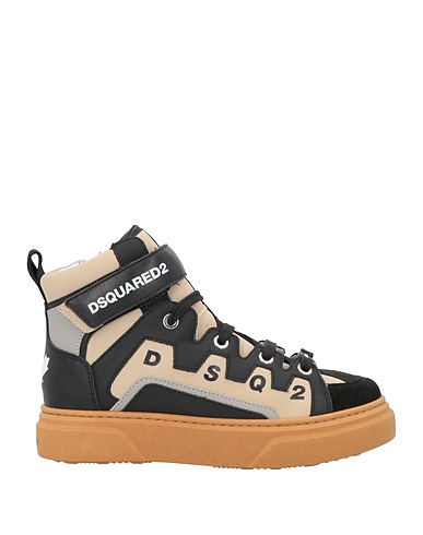 DSQUARED2 Sneakers Black Leather, Textile fibres