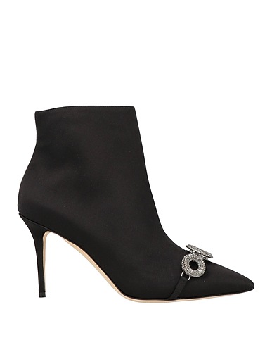 MANOLO BLAHNIK Ankle boot Black Textile fibers