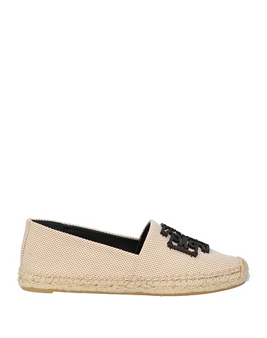 TORY BURCH Espadrilles Camel Leather, Textile fibers