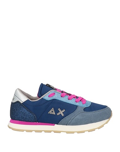 SUN 68 Sneakers Navy blue Textile fibres, Leather