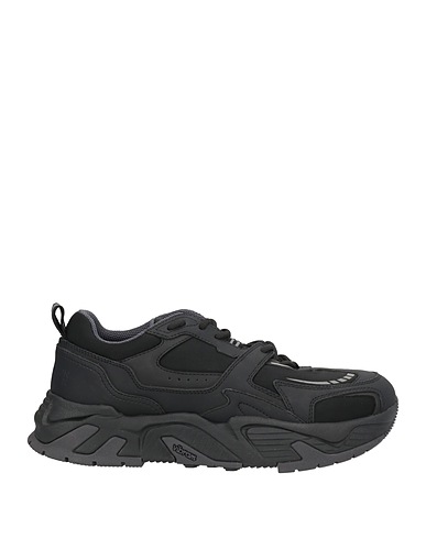 MARCELO BURLON Sneakers Black Leather, Textile fibres