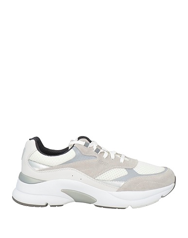 BOSS HUGO BOSS Sneakers White Leather, Textile fibres